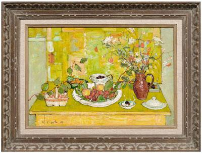 Andre Vignoles painting French 1920 2001 Nature morte au pichet