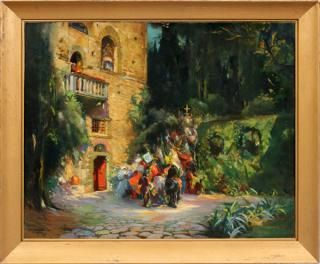 JULIUS ROLSHOVEN OIL ON CANVAS C 1910 JULIUS ROLSHOVEN AMERICAN