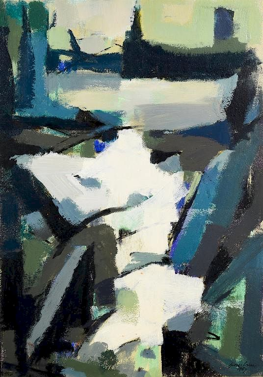 George Cress TN Cubist Oil George Ayres Cress Alabama Tennessee