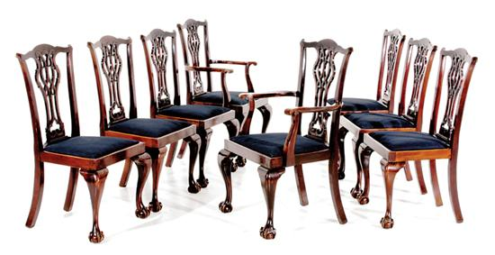 Georgian style mahogany dining chairs set of eight late 19th