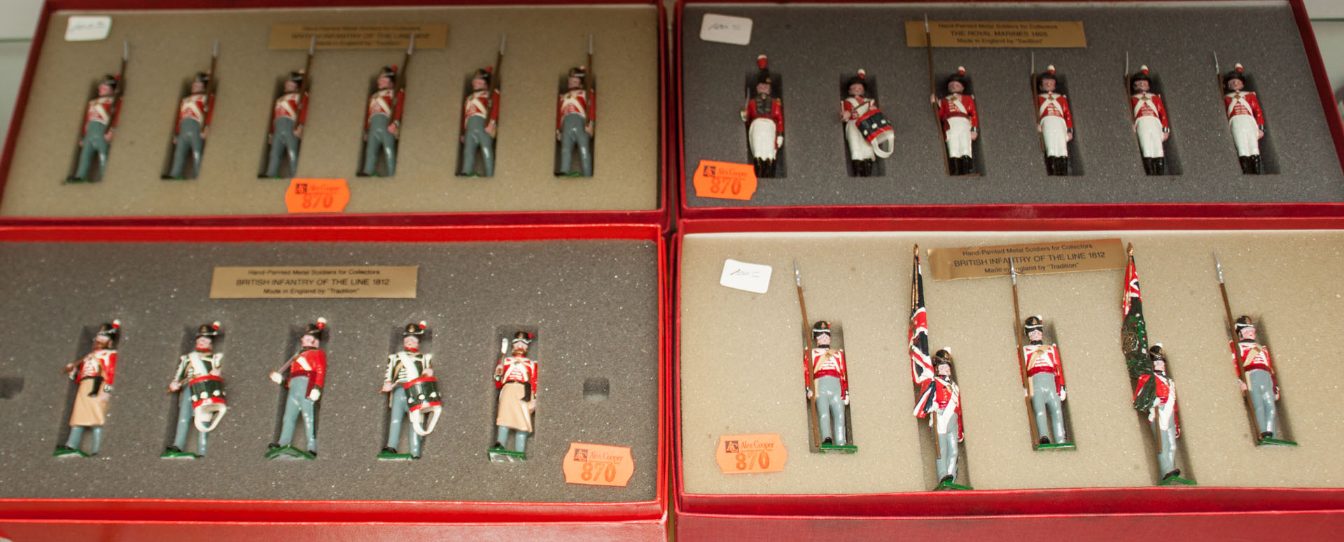Four boxed sets of British Napoleonic era soldiers 20 figures