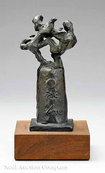 A Continental Bronze Group of Samson and the Lion after