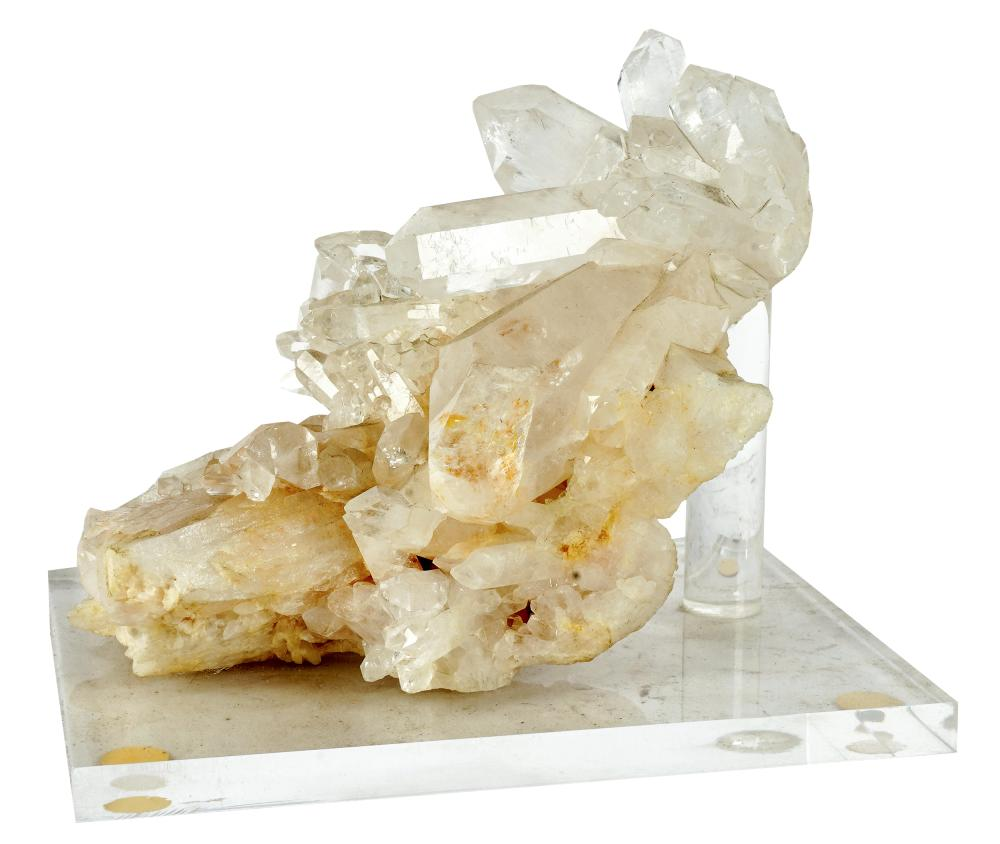 MINERAL SPECIMENaffixed to acrylic base 6 1 2 inches wide