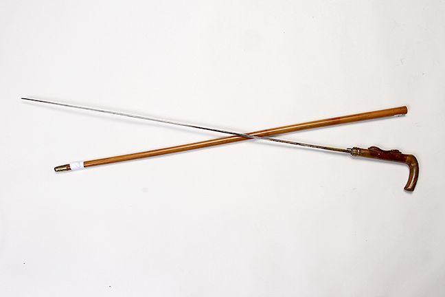 Fancy Horn Sword Cane Ca 1860 A very unusual horn