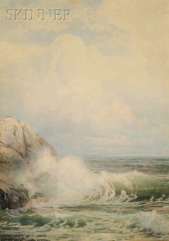 William Trost Richards American 1833 1905 Summer Clouds Signed Wm
