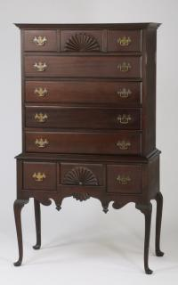 Queen Anne style chest on chest early 20th c Queen