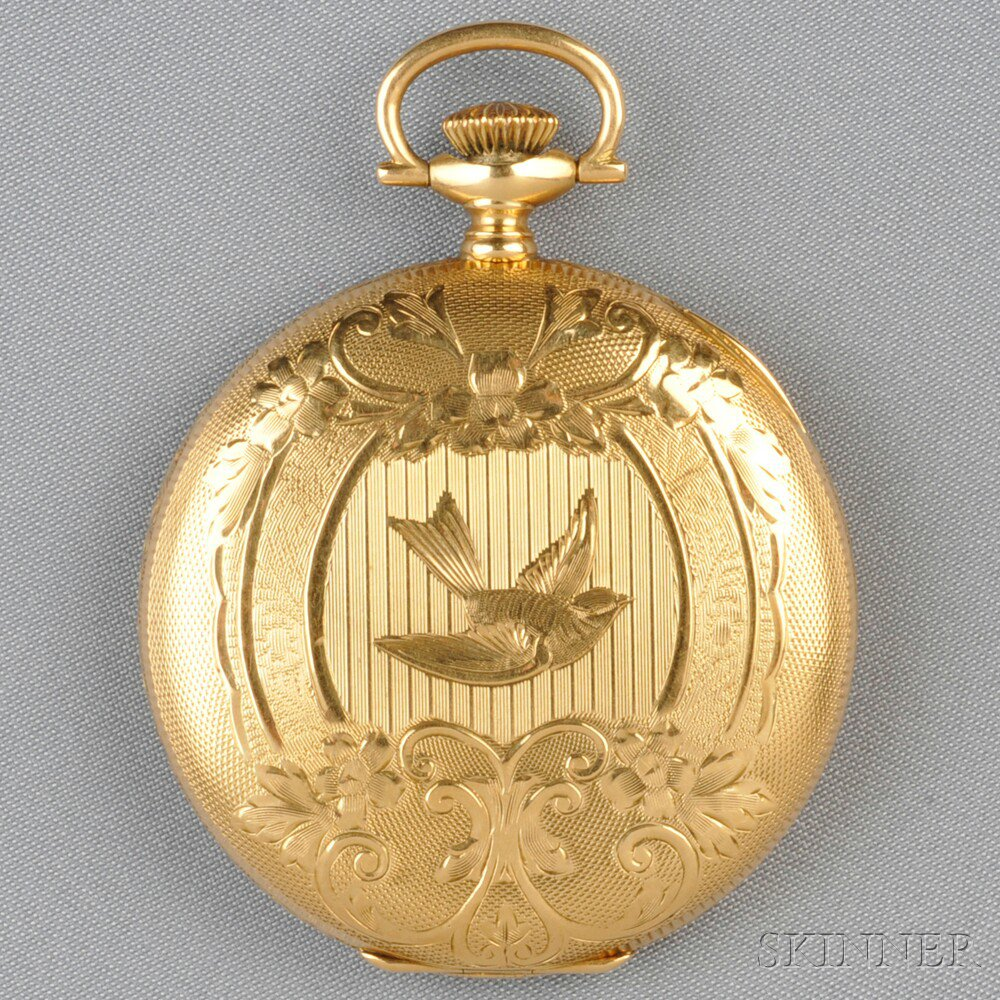 Antique 14kt Gold Hunting Case Pocket Watch Illinois Watch Co