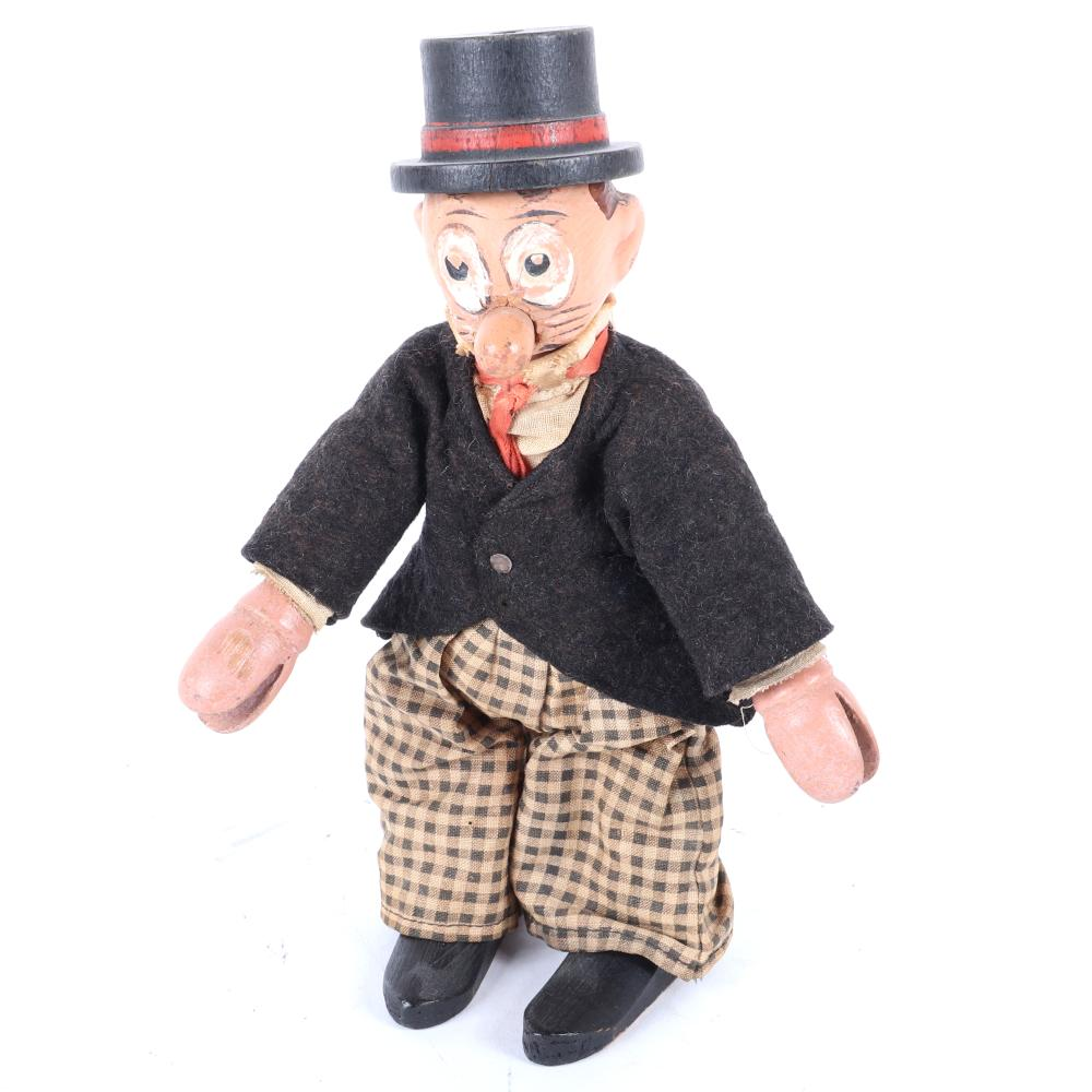 VINTAGE 1920 S BARNEY GOOGLE JOINTED WOOD DOLL Vintage 1920