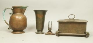4pc Vintage Arts Crafts Metal Lot 1 Metal ham 4pc