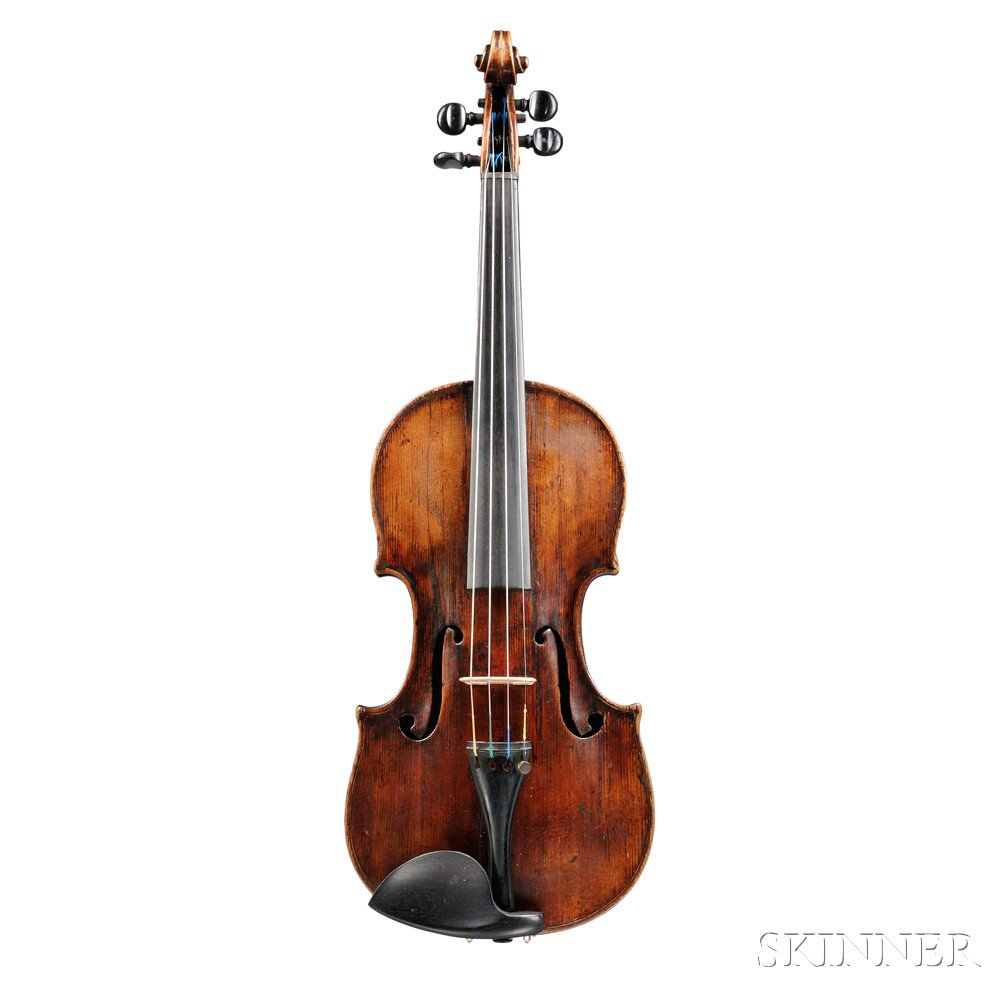 Tyrolean Violin c 1800s labeled ANDREA GUARNERIS length of back
