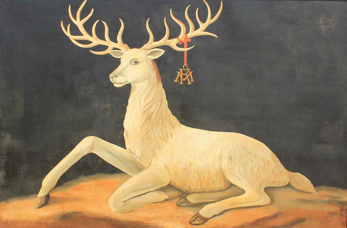 SKILLING William British American 20th Century Portrait of an Elk