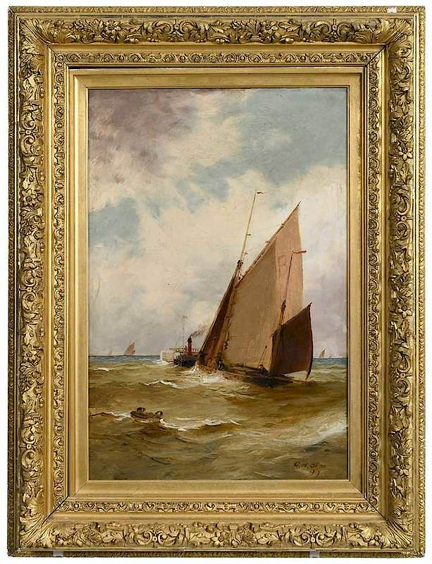 American School 19th century Sailing 1899 signed lower right G