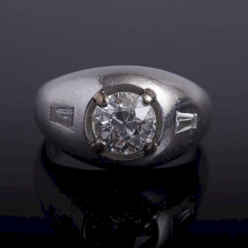 Diamond Platinum Gent s Ring Diamond gent s ring set
