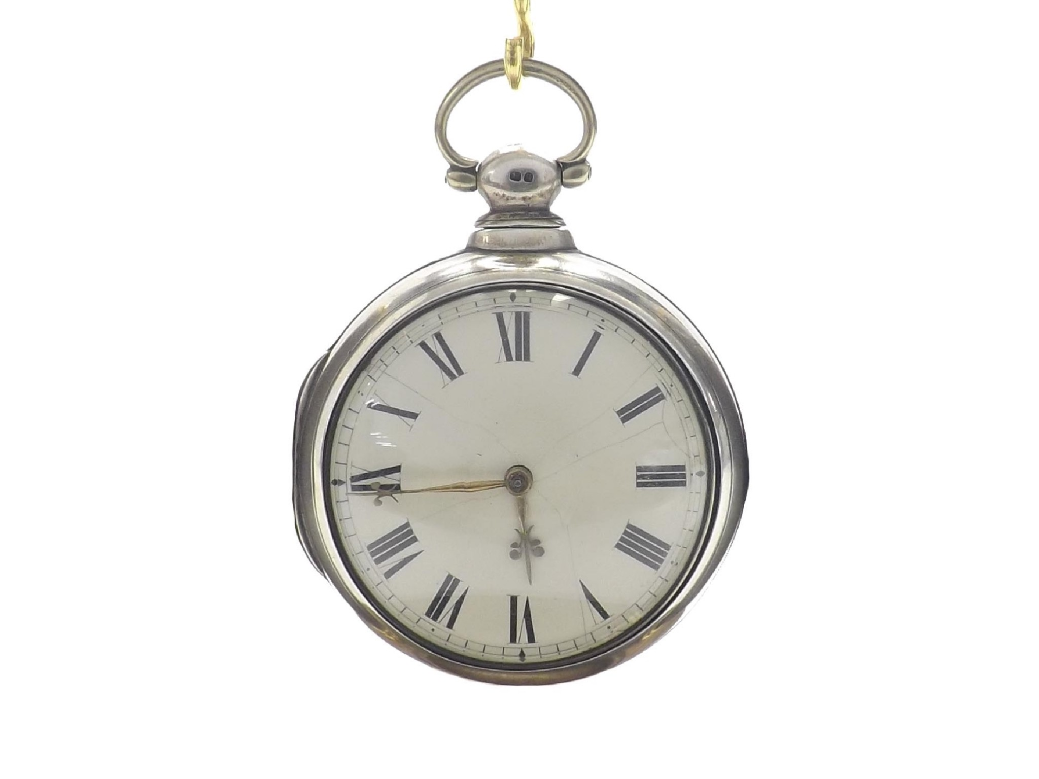 Silver pair cased verge pocket watch hallmarked London 1832 signed