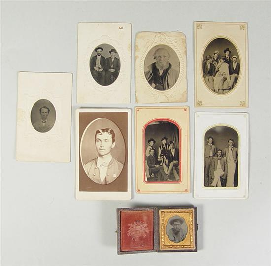 Tintype Photos Carte de Visites Six mounted tintypes Circa 1870