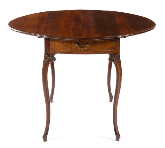 Sale 436 Lot 405 A George II Inlaid Mahogany Pembroke