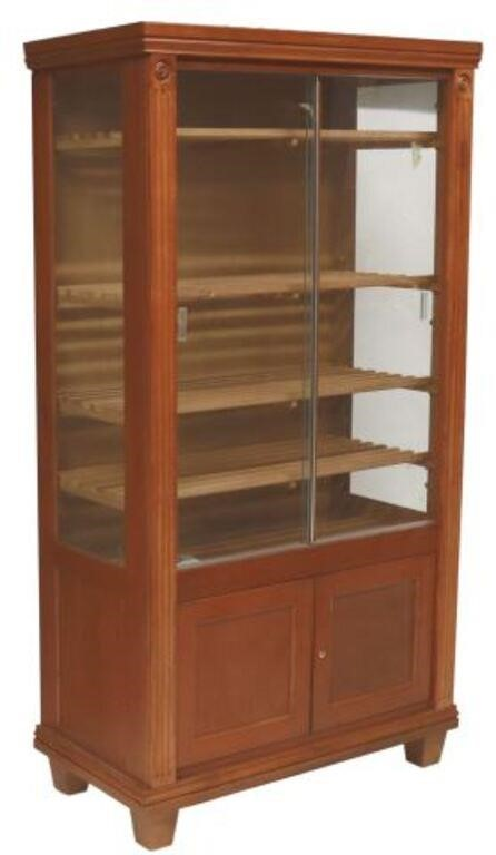 Cigar humidor display cabinet Altadis 20th c wood case in