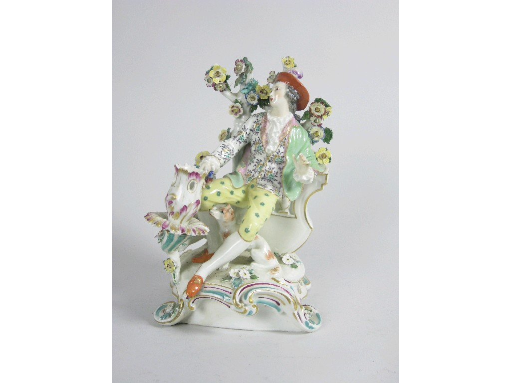 A Samson Paris Derby style Figure of beau wearing finely