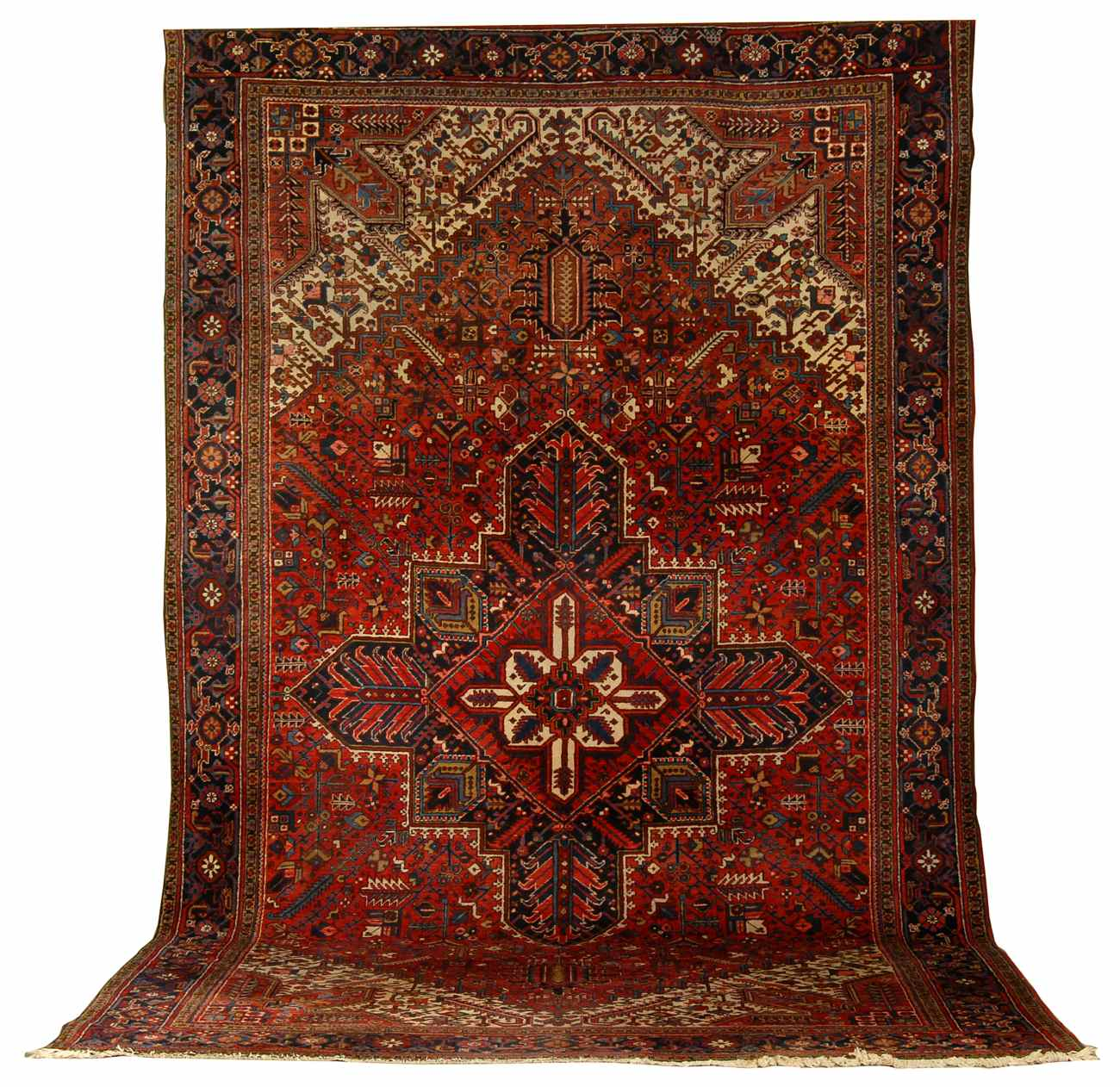 ORIENTAL RUG HERIZ 9 9 x 16 2 Central navy