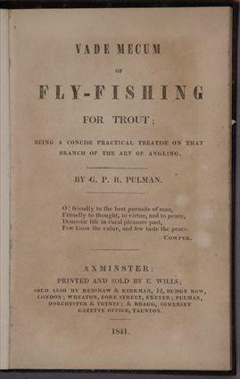 PULMAN GEORGE P R THE VADE MECUM OF FLY FISHING