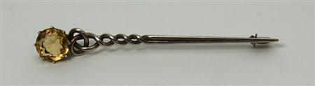 Ballater a Scottish silver provincial kilt pin brooch William Robb
