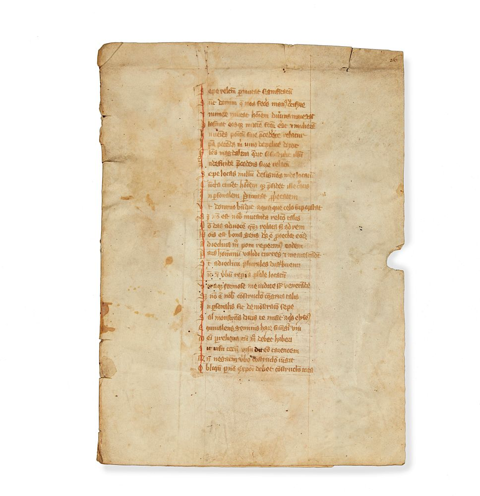 Two Pages in Latin on Fetal Vellum Two pages in
