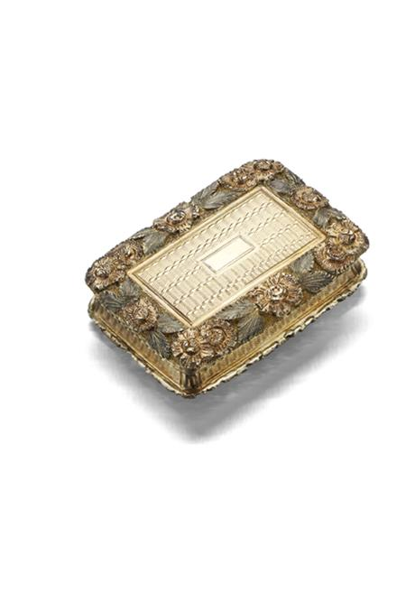 A William IV two tone silver gilt vinaigrette Nathaniel Mills