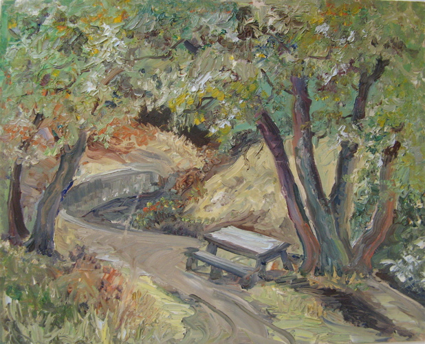 ELEANOR DE HAAS BROOKS TWO OIL PAINTINGS Alameda California 1912