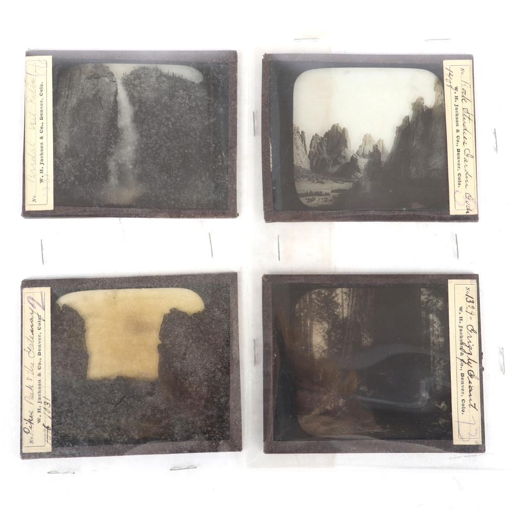 FOUR GLASS NEGATIVES W H JACKSON PHOTO PUB CO DENVER