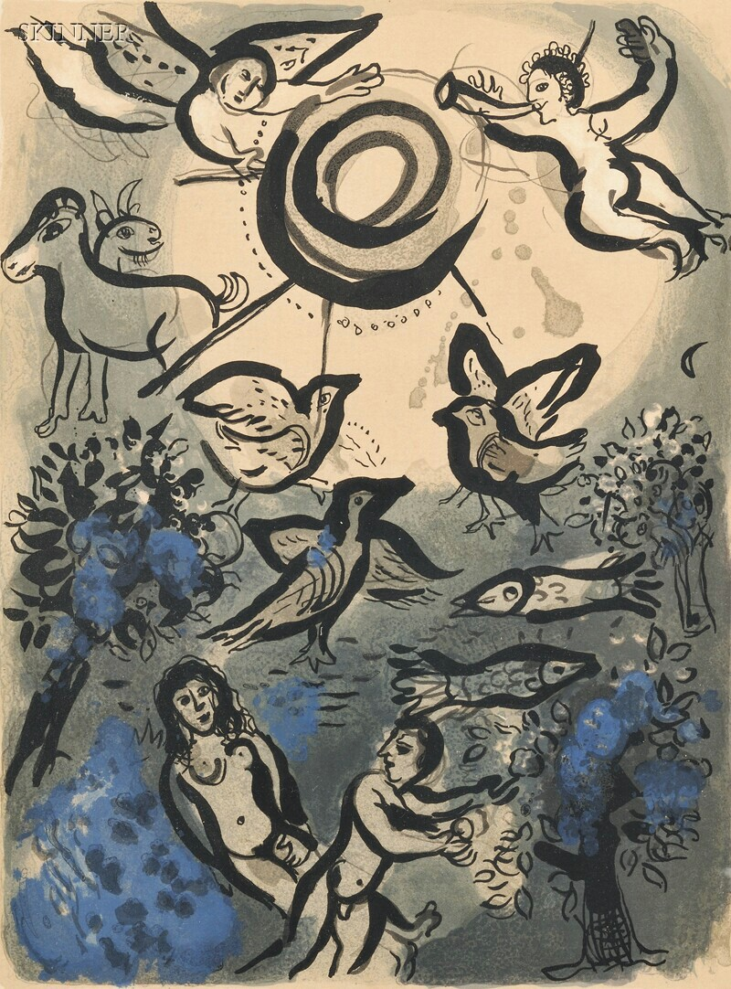 Marc Chagall French Russian 1887 1985 Cr ation from BIBLE