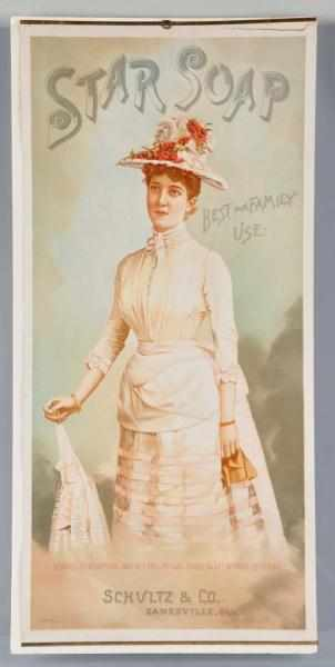 Paper Star Soap Advertising Sign Description Nice image of girl