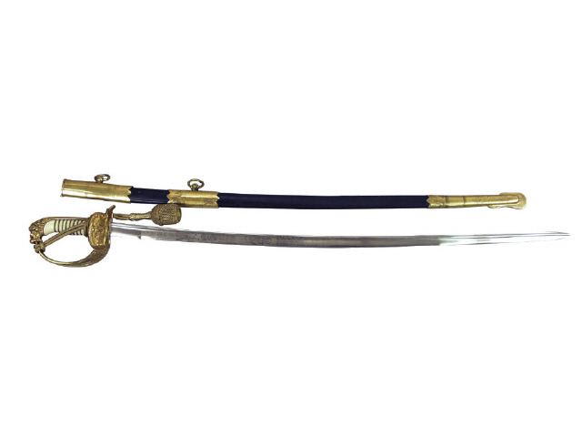 German WWII Naval Officer s dress sword with pontapee sword