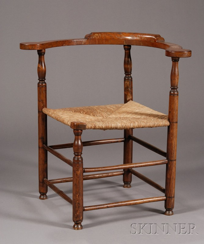 Turned Cherry Roundabout Chair possibly Worcester County late 18th century