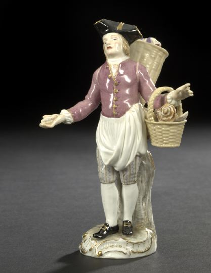Meissen Porcelain Figure of a Male Seller of Seafood third