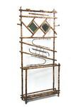 BAMBOO HALL STAND Scorched Bamboo Hall Stand ca 1890 with