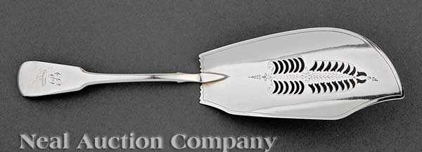 A Georgian Sterling Silver Fish Slice London 1810 Peter Bateman