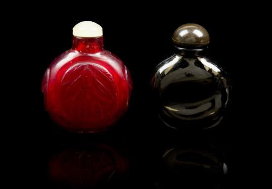 Sale 386 Lot 382 Two Glass Snuff Bottles the first