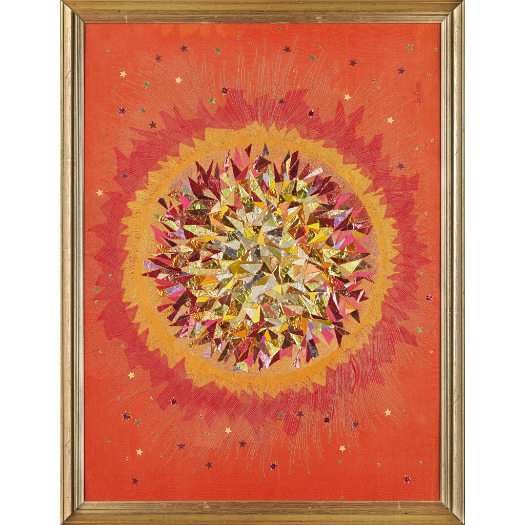 JOY CLUCAS 1931 2006 AND THE 1962 GROUP SUNBURST EMBROIDERED