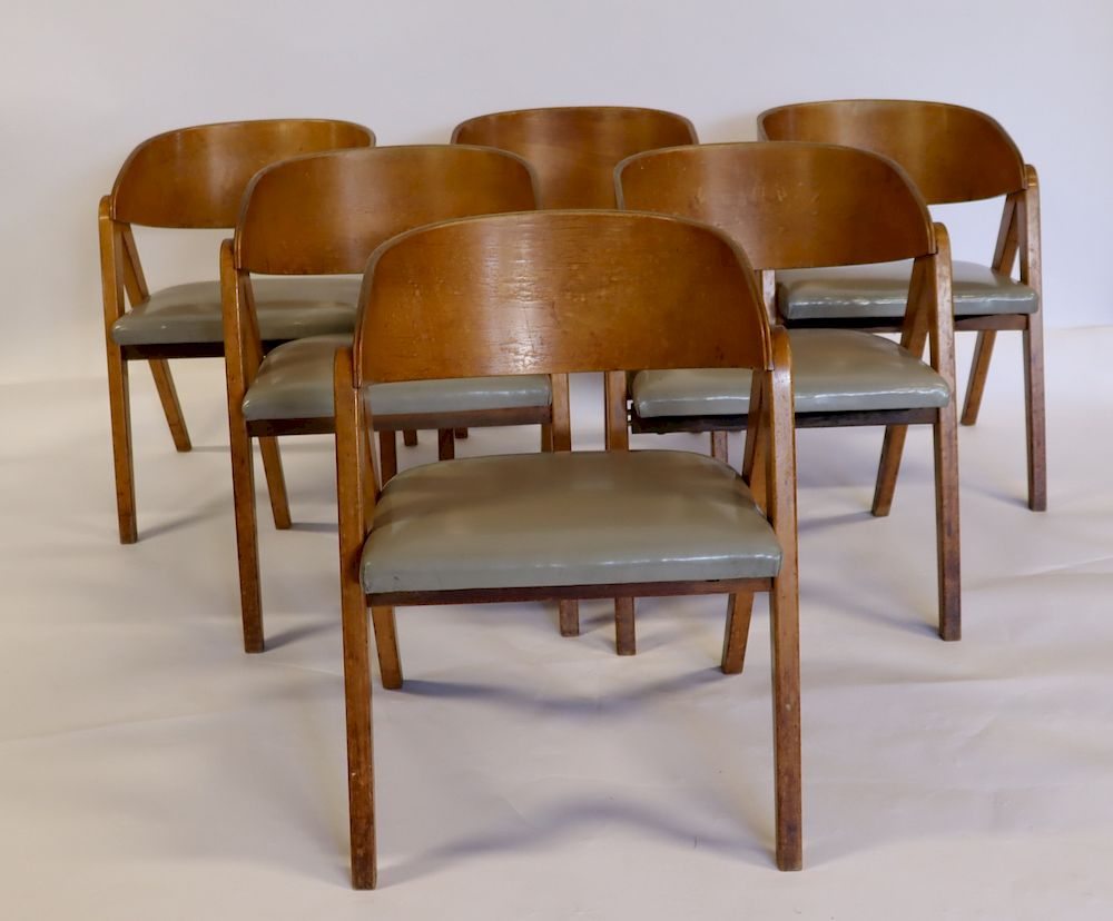 MIDCENTURY Set Of 6 Compass Chairs By Alan Gould From