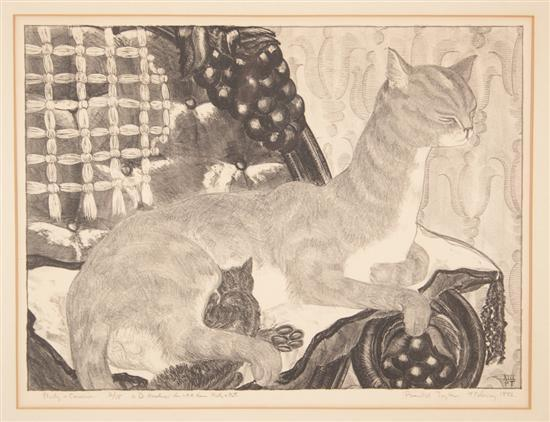 Prentiss H Taylor American 1907 1991 Rusty and Corvosiar lithograph