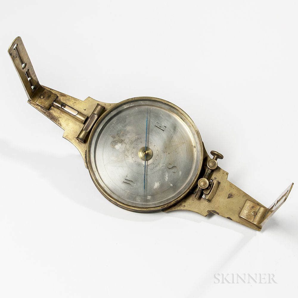 Rare Jonas Horton Phelps Vernier Compass Rare Jonas Horton Phelps