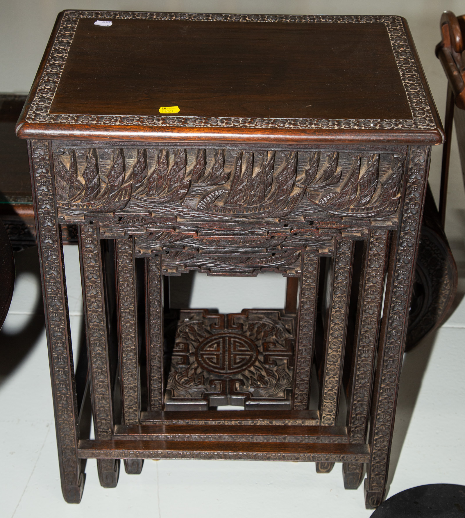 NEST OF FOUR CHINESE STACKING TABLES 1st half 20th century