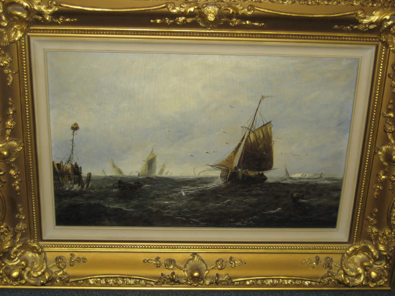 ENGLISH SCHOOL LATE 19TH CENTURY Sailing ships on choppy waters