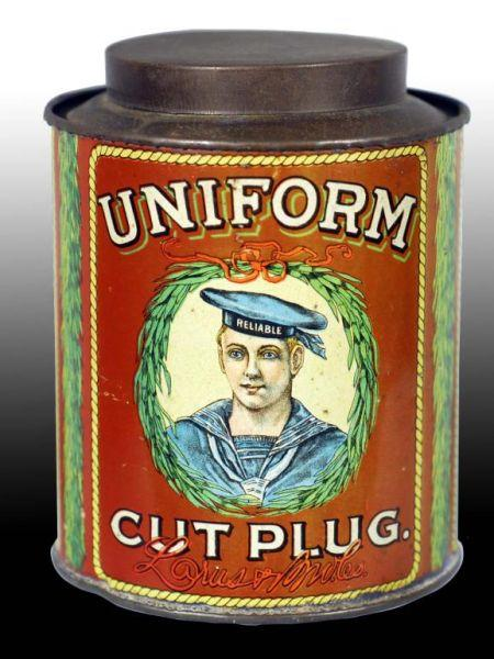 Uniform Cut Plug Tobacco Canister Description Manufactured by the Larus