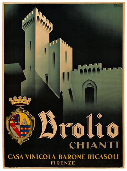 FILIPPO ROMOLI 1901 1969 BROLIO CHIANTI 1938 52 1 2x38