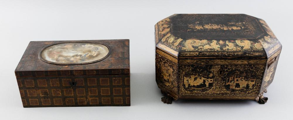 TWO TEA CADDIES 19TH CENTURYTWO TEA CADDIES 19th Century 1