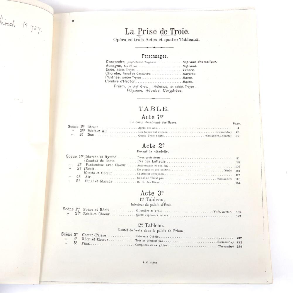 LA PRISE DE TRIOE OPERA EN TROISE ACTES ET QUATRE