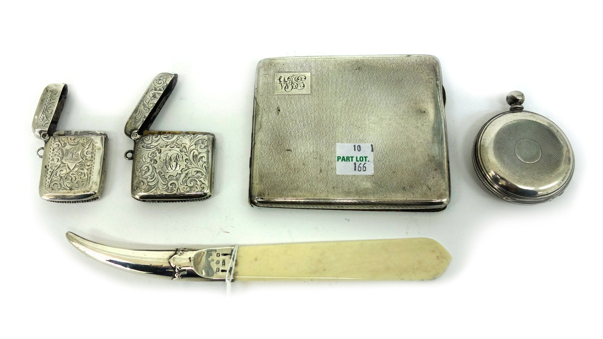 A Victorian silver mounted ivory paper knife Levi Salaman Birmingham