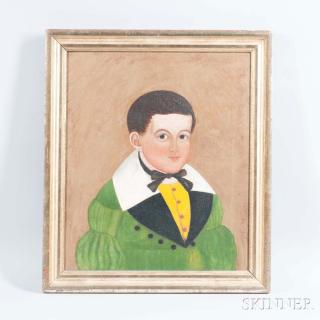 American School Early 19th Century Portrait of Benjamin Bennie Weeks