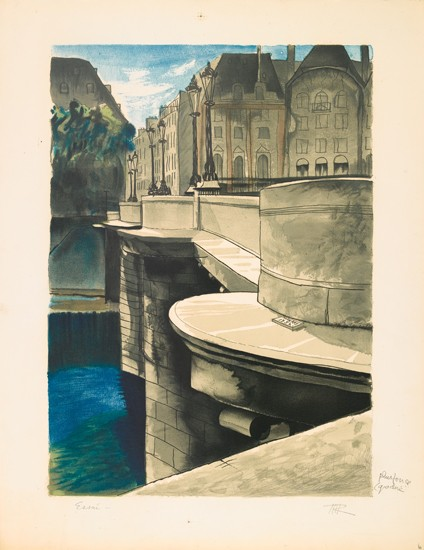 MAN RAY Pont Neuf Color lithograph 1974 535x378 mm 21x14